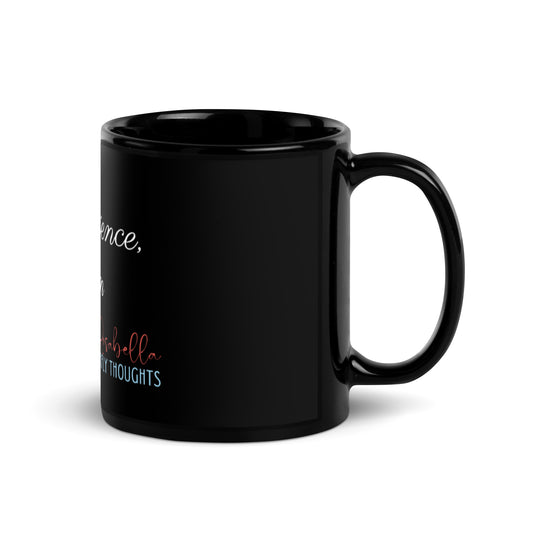 Rosabella Butterfly Thoughts - Black Glossy Mug