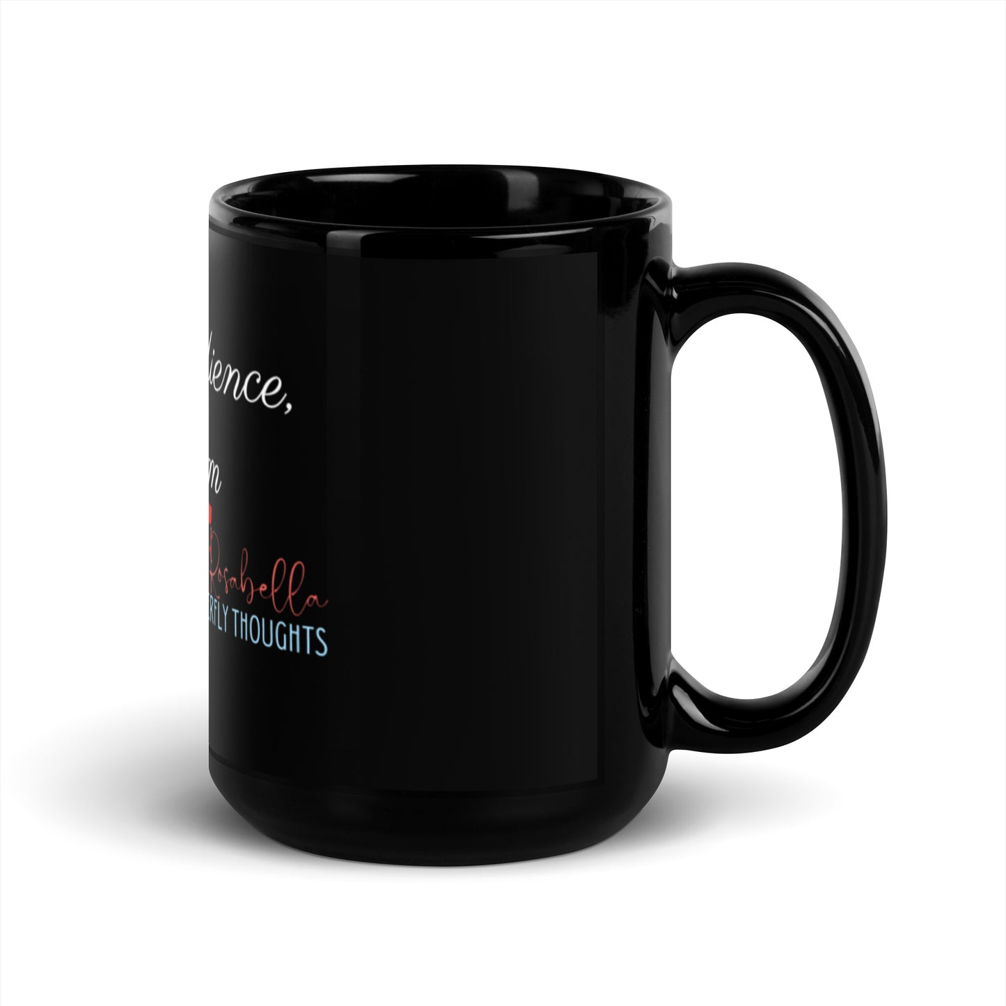 Rosabella Butterfly Thoughts - Black Glossy Mug