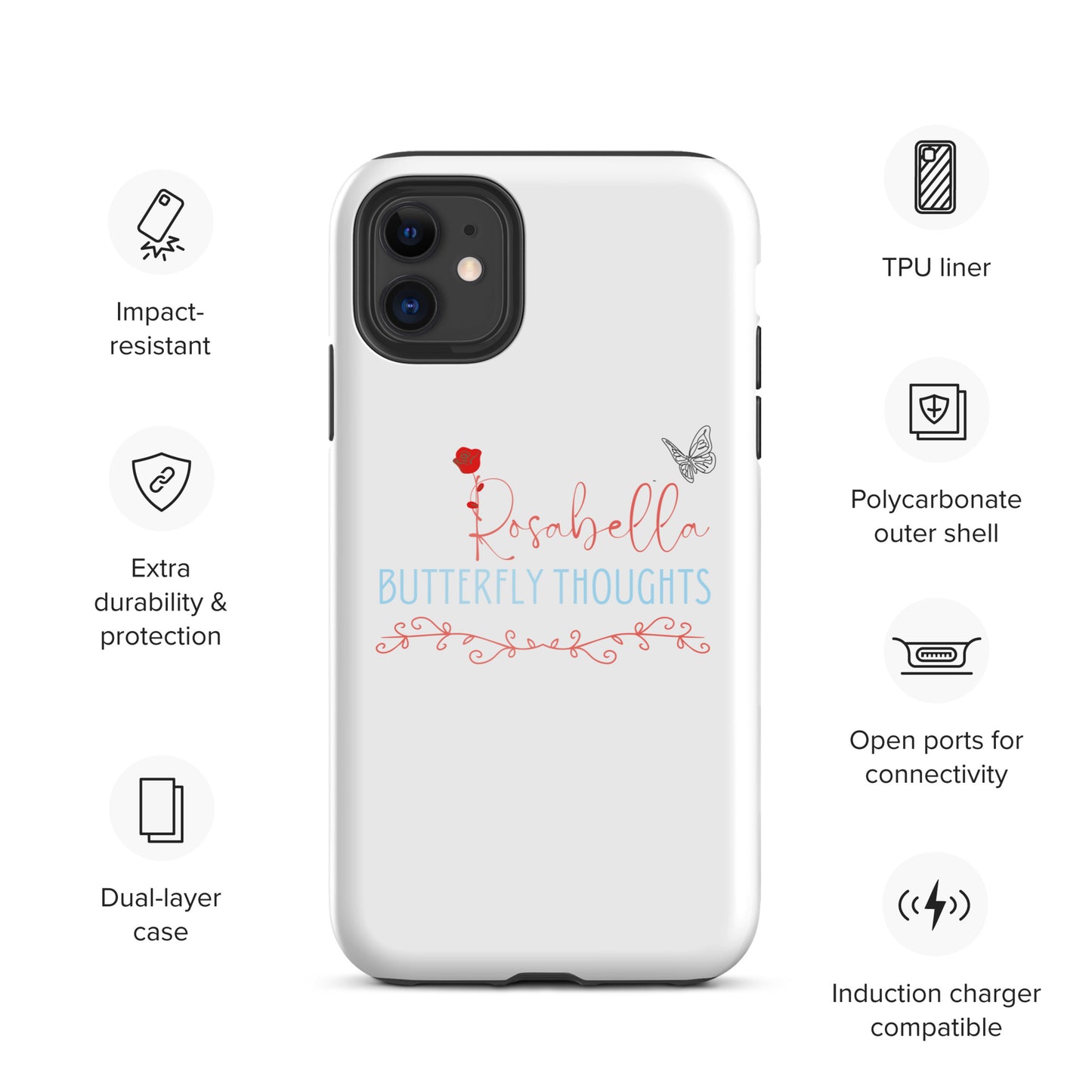 Rosabella Butterfly Thoughts - Tough iPhone case