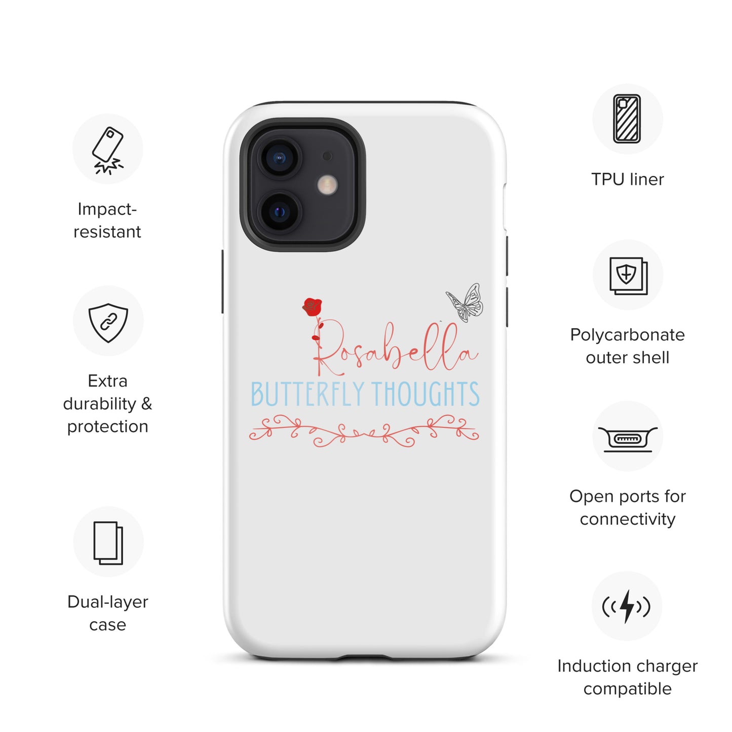 Rosabella Butterfly Thoughts - Tough iPhone case