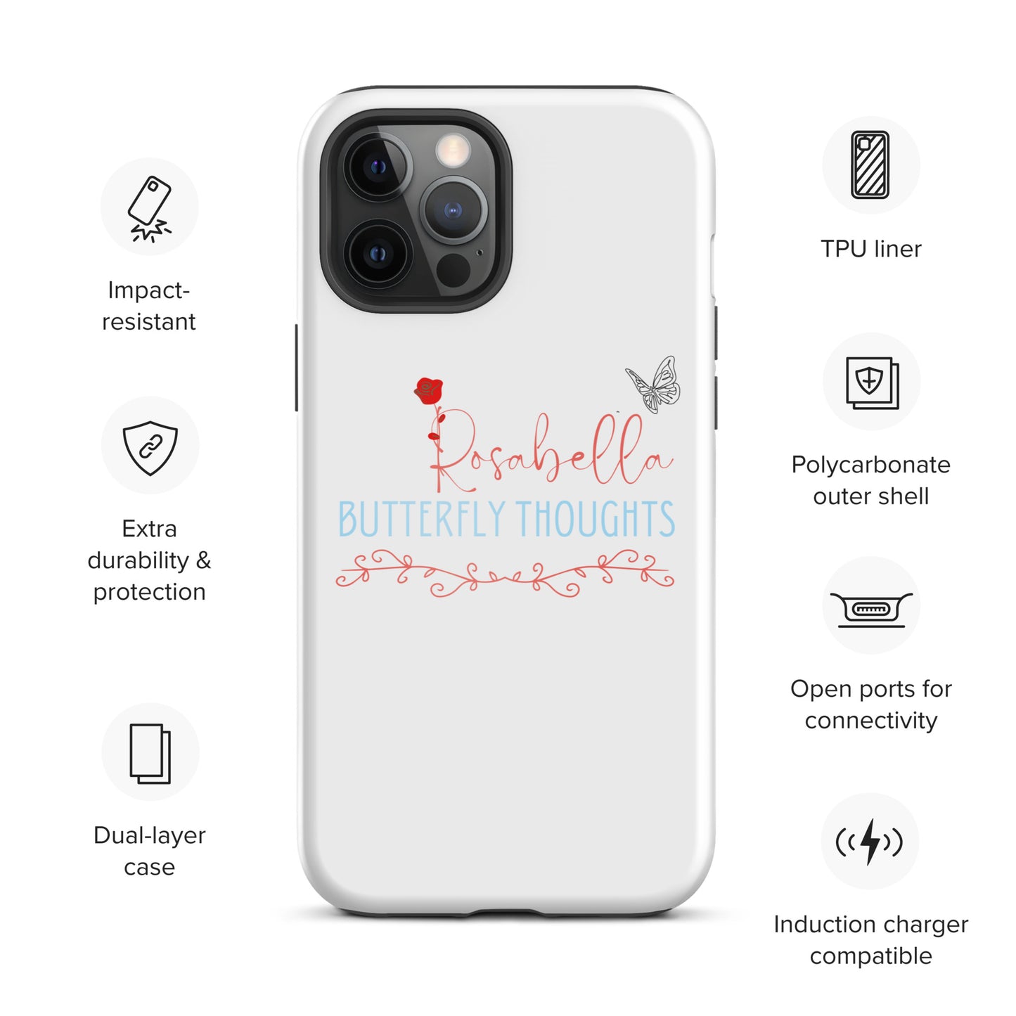 Rosabella Butterfly Thoughts - Tough iPhone case