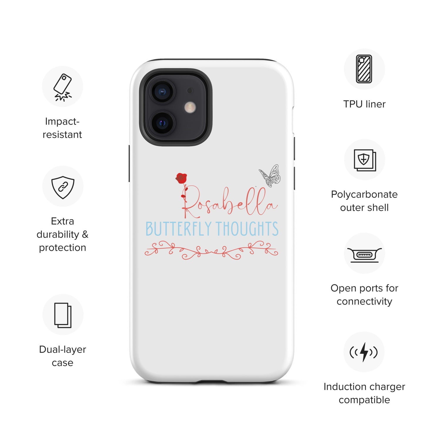 Rosabella Butterfly Thoughts - Tough iPhone case