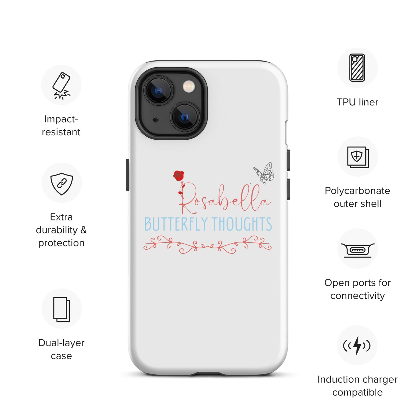 Rosabella Butterfly Thoughts - Tough iPhone case