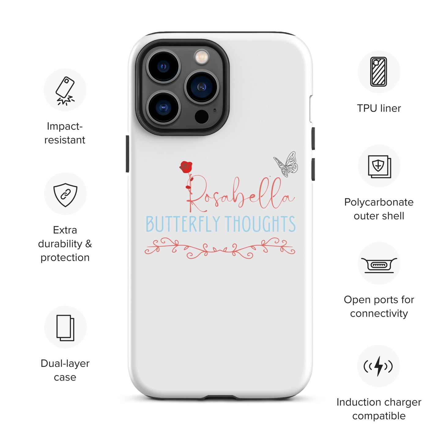 Rosabella Butterfly Thoughts - Tough iPhone case