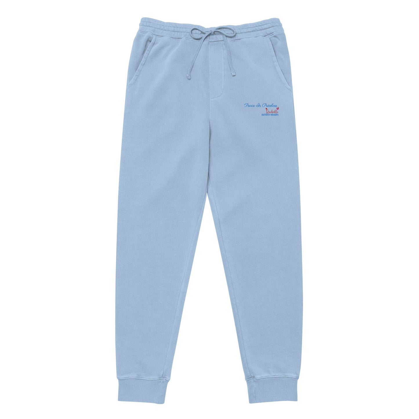 Rosabella Butterfly Thoughts - Blue Peace is Priceless Unisex sweatpants