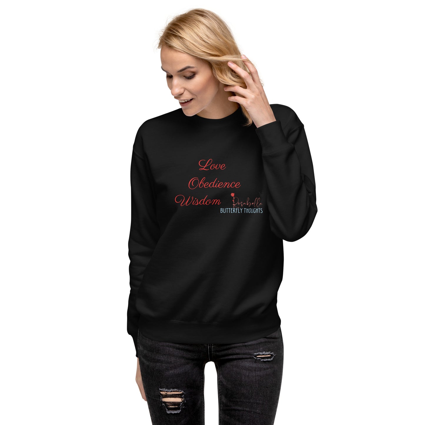 L.O.W Red Rosabella Butterfly Thoughts Sweatshirt